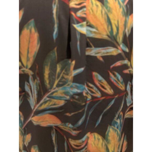 Tropical Leaf Print Short Sleeve Button-Up Shirt By Arido - Picture 4 of 10